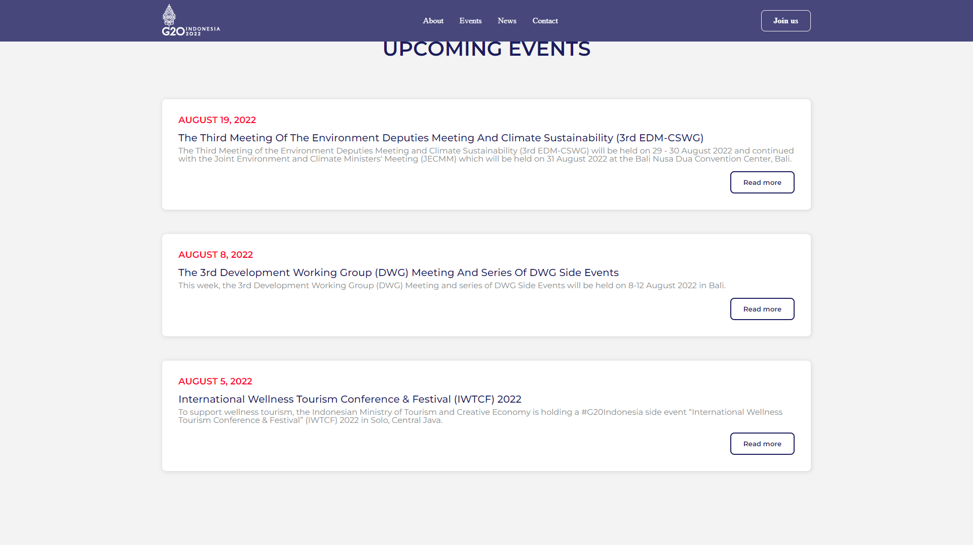 Upcoming Events